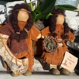 Thanksgiving Play Indian Lizzie High Dolls set Boy & Girl